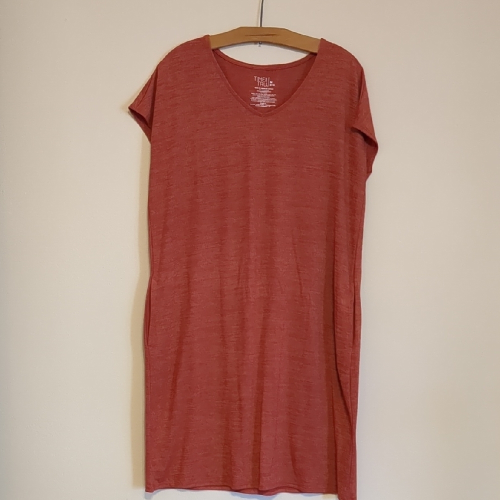 🌵$10 Sale🌵Orange/Coral T-Shirt Dress With Pockets